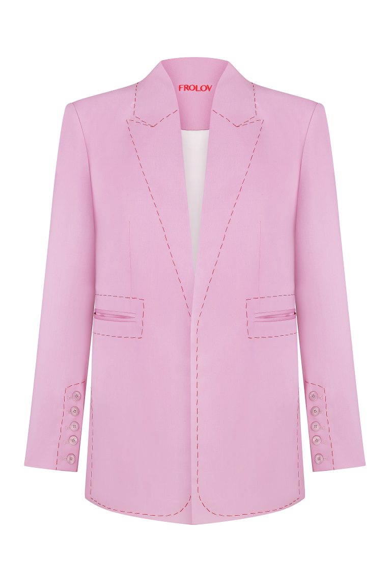 Jacket with handmade stitching