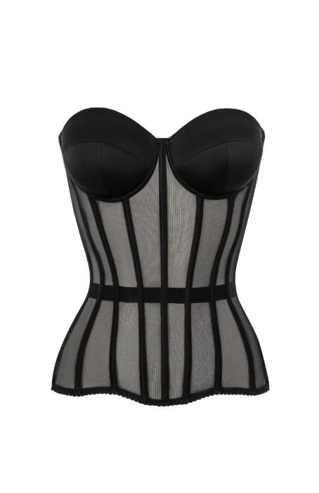 Black corset with cups