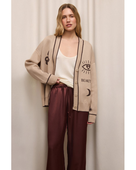 Silk wide-leg pants