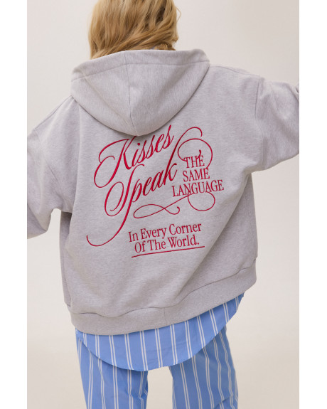 Zip hoodie Kisses Speak