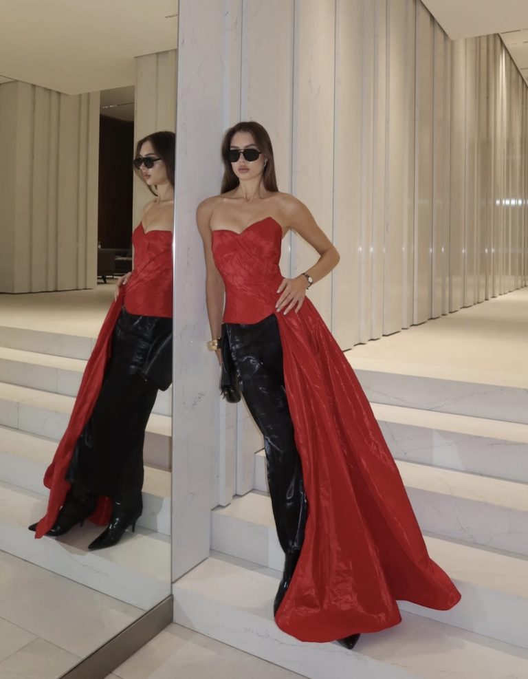 Taffeta Corset Top with Tail