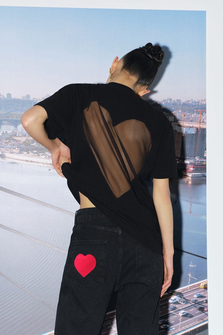 Mesh Heart T-shirt Love