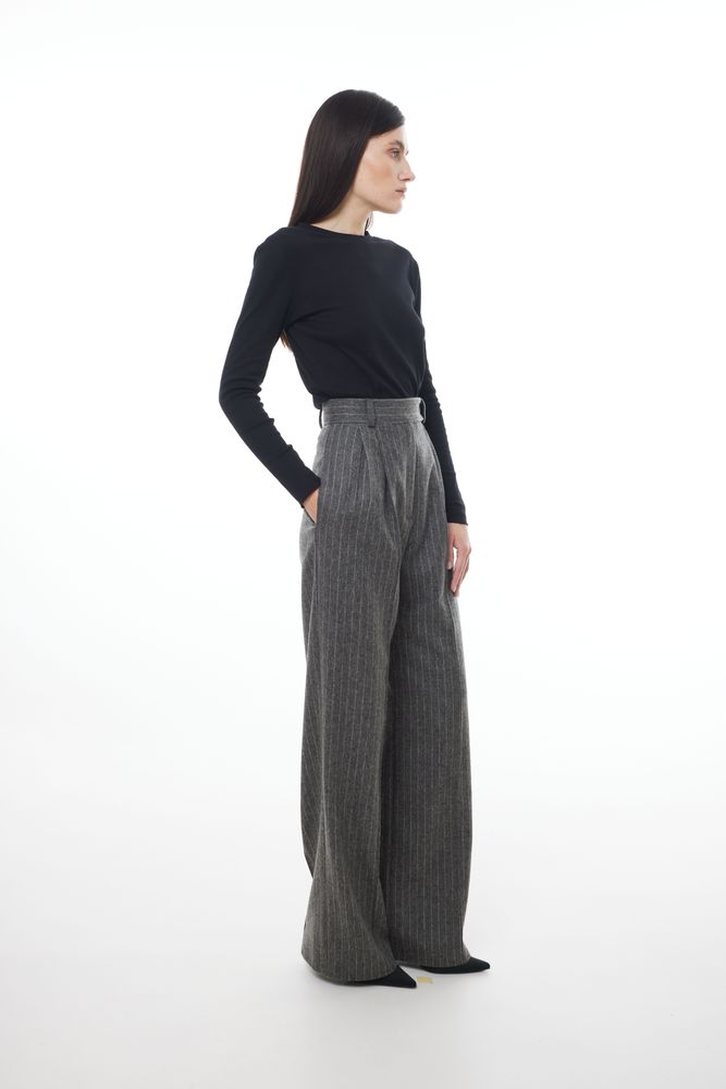 Grey palazzo pants
