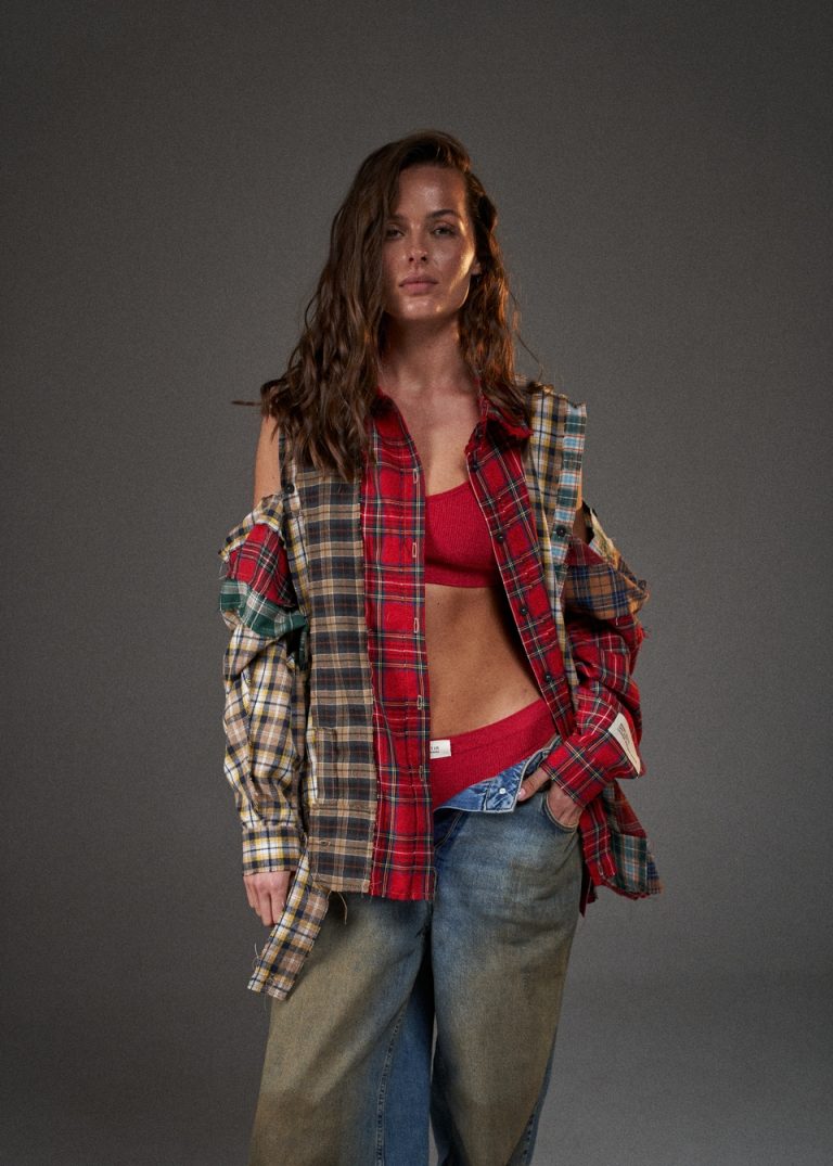 Extra flannel shirt red/green check
