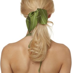 Elastic band on the head with a bow, Artificial Silk, "Madeira" print