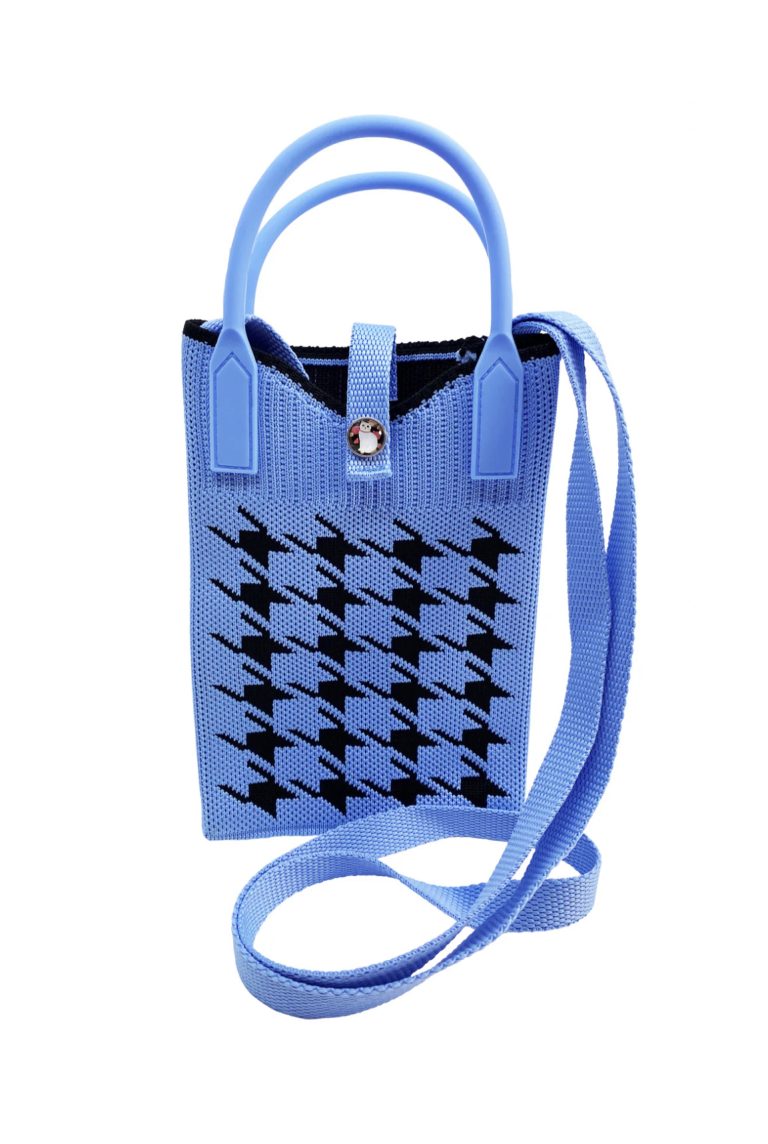 Mobile Cross Bag Houndstooth Blue