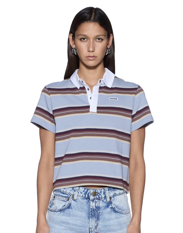 SOTT SHRUNKEN POLO MULTI STRIPE